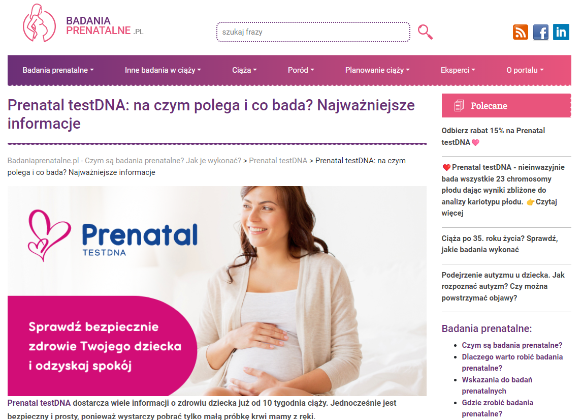 prenatal testdna w mediach