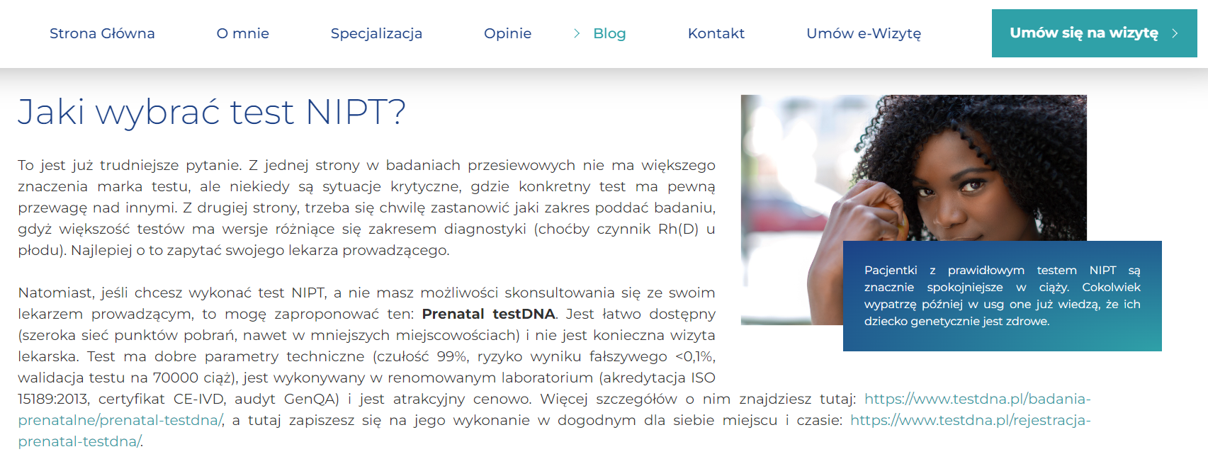 prenatal testdna w mediach